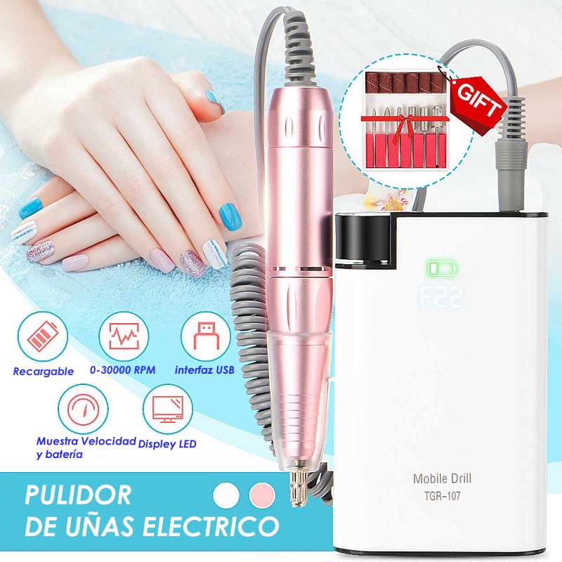 Pulidor De Uñas Portátil Recargable Inalámbrico Manicura