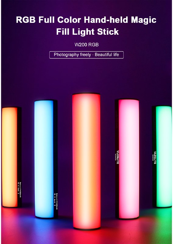 Barra de Luz Recargable P/Videos RGB W200