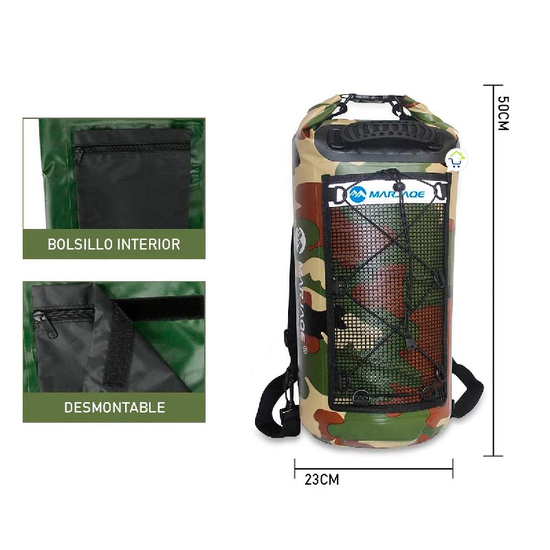 Bolso Impermeable 25L Ocean pack Deportes Mochila Pesca