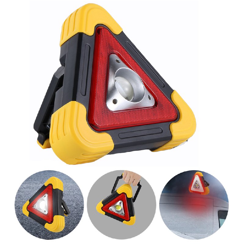 Señal De Emergencia Triangular Led Portátil Panel Solar 500l