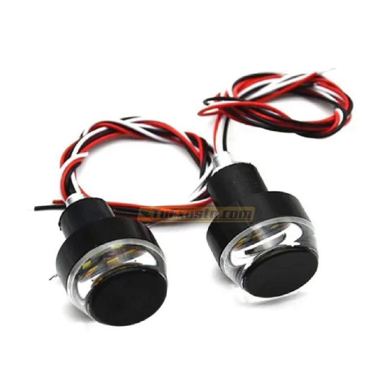 2 Direccionales Led Manubrio Moto + Bombillo Led H4