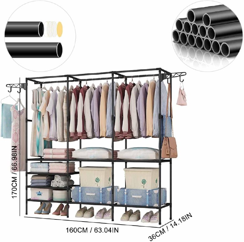 Organizador De Metal Para Ropa Estante