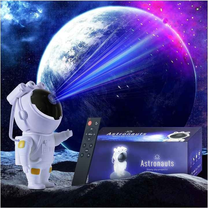 Lampara proyector + Parlante Astronauta control remoto YH-001