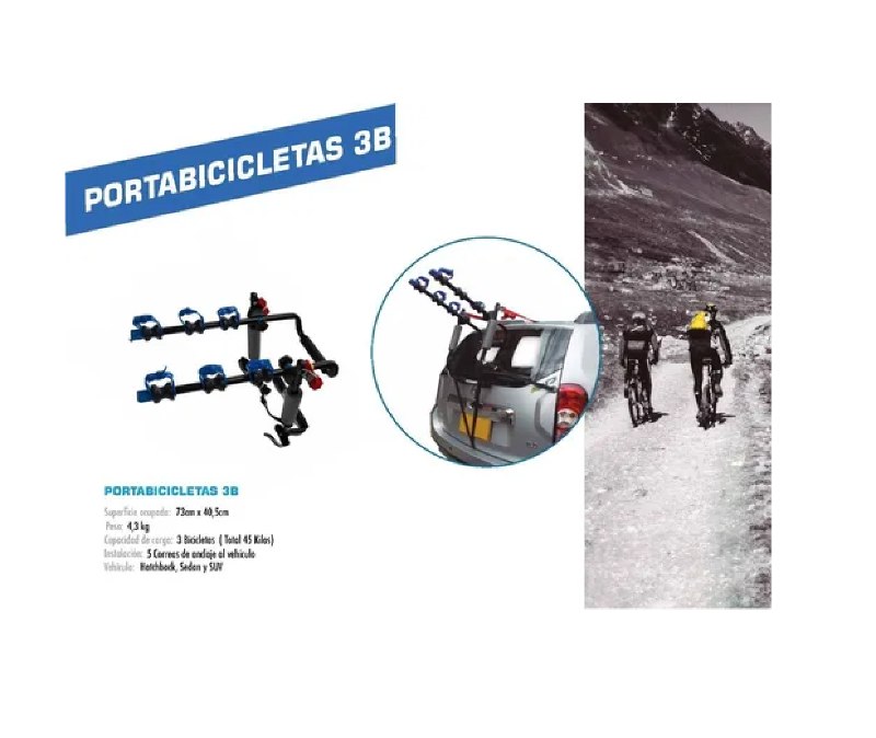Porta Bicicletas X3 Carrier Soporte Carro Ciclas Carga
