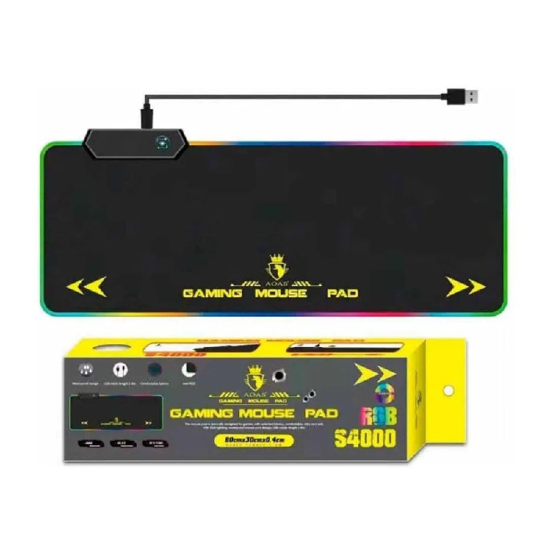 Tapete Pad Mouse Gamer Con Luces Led Rgb