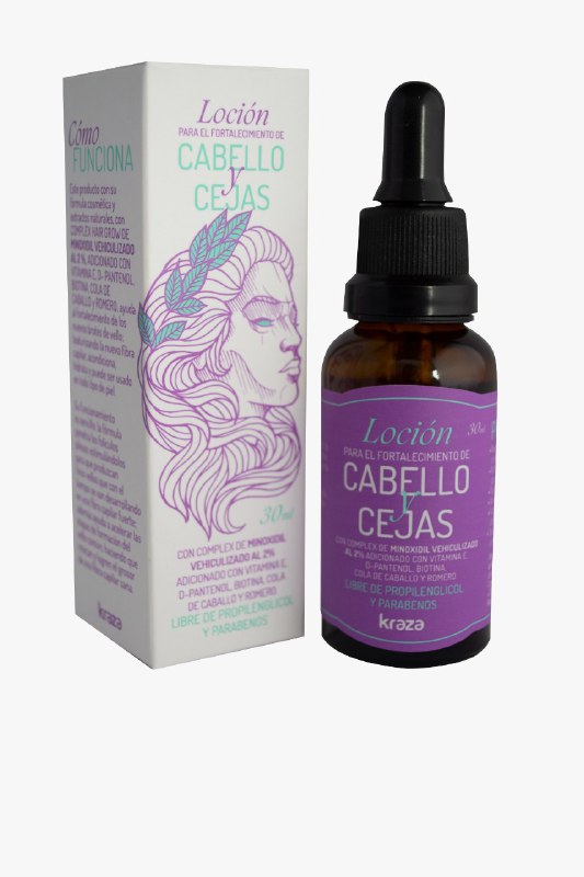 Tonico Minoxidil crecimiento de cabello y cejas Mujer x2