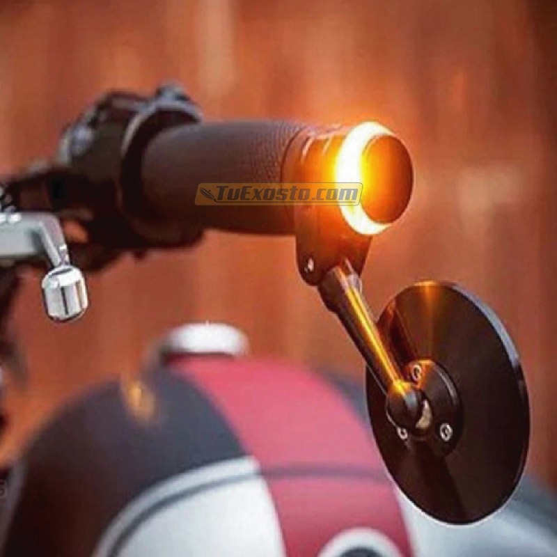 2 Direccionales Led Manubrio Moto + Bombillo Led H4