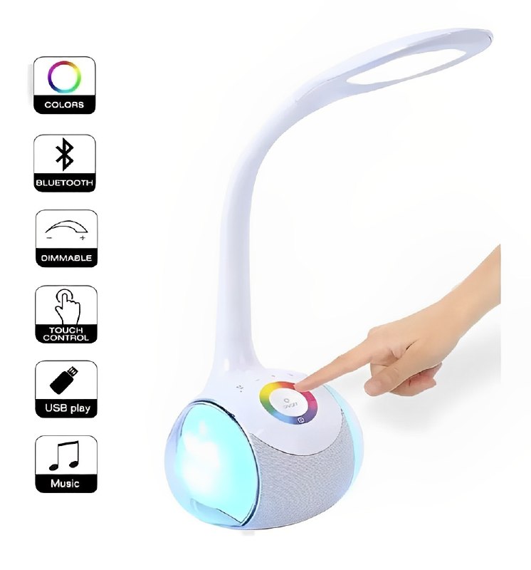 Lampara Led Con Parlante Bluetooth Multicolor Táctil !