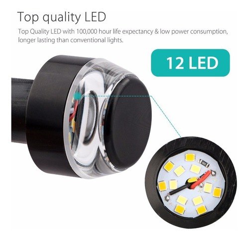 2 Direccionales Led Manubrio Moto + Bombillo Led H4