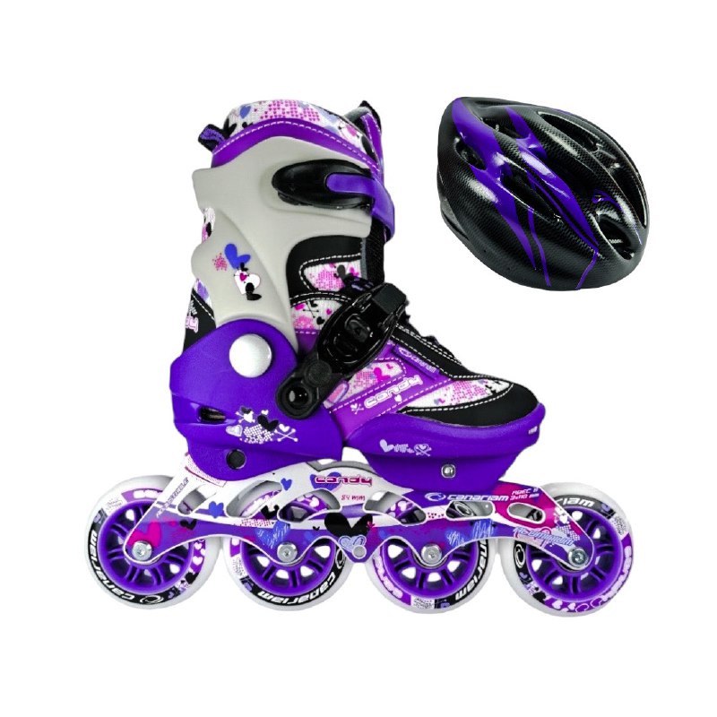 PATINES EN LINEA SEMIPROFESIONALES CANARIAM SPEED WAY CON CASCO BASIC
