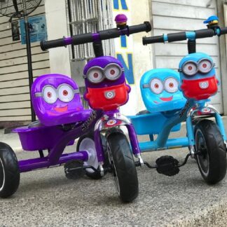 TRICICLO MINIONS MUSICAL Y LLANTAS DE GOMA