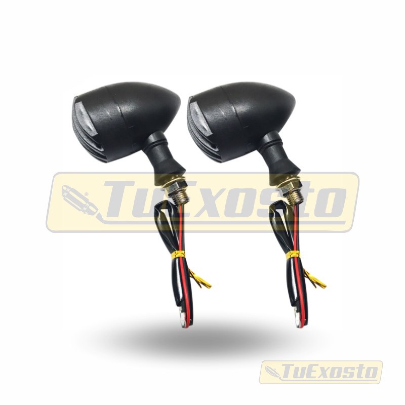 Direccionales Para Moto Led Estilo Cafe Racer Bullet Head