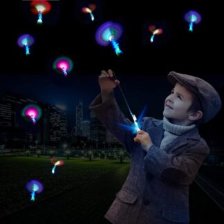 Helicoptero Volador Luz Led Impulsado Banda Juego X 12 Und