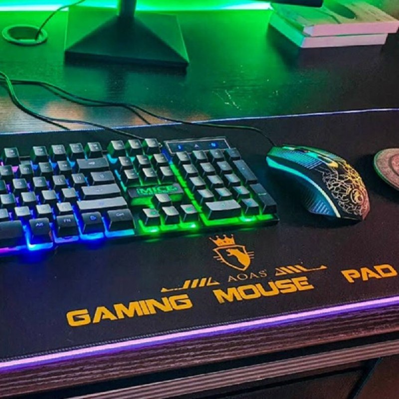 Tapete Pad Mouse Gamer Con Luces Led Rgb