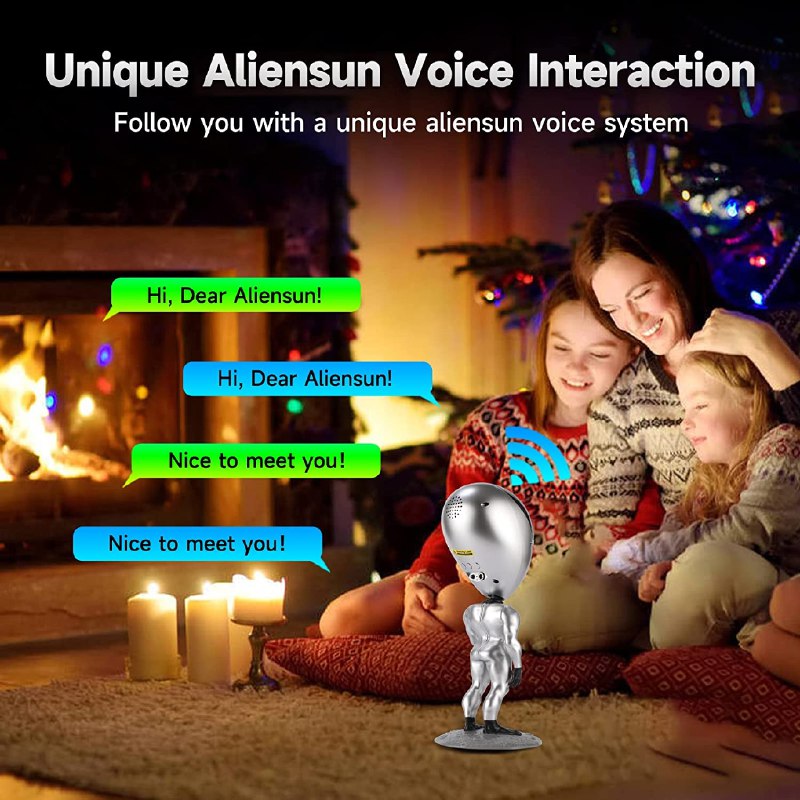 Proyector De Galaxias Alien Voz Niños