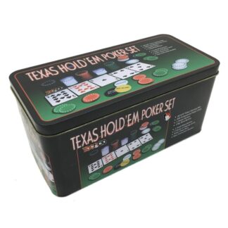 Juego De Poker Texas Holdem 200 Fichas Con Paño 2 Mazos