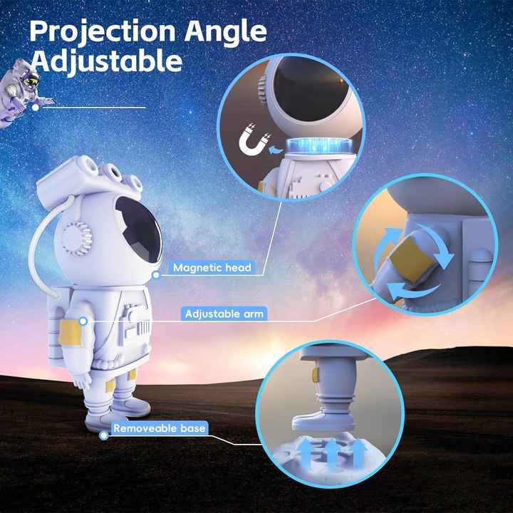 Lampara proyector + Parlante Astronauta control remoto YH-001